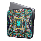 Seidentuch oder Karree-Musterdesign Laptopschutzhülle (Vorderseite Links)