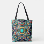 Seidentuch oder Karree-Quadratmuster-Design Tasche (Rückseite)