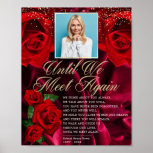 Seidige elegante rote türkische Rosen Trauer Gedic Poster