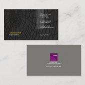 Seidige schwarze visitenkarte (Vorne/Hinten)