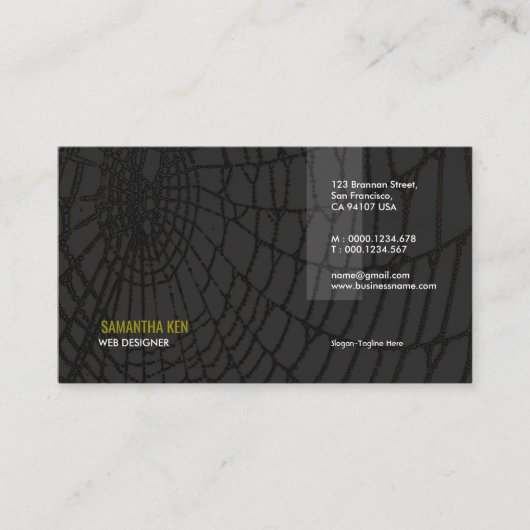 Seidige schwarze visitenkarte (Vorderseite)