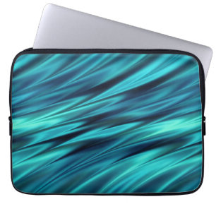 Seidige Wellen des Aquamarine Laptopschutzhülle