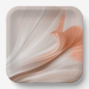 Seidiger Furl Touch of Peach Pappteller