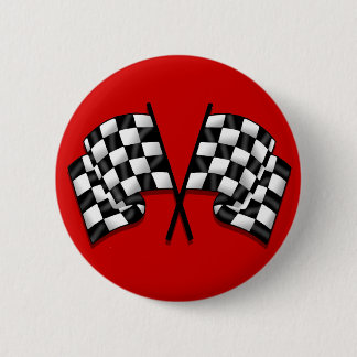 Seidiger schauender karierter Flaggengang des Button