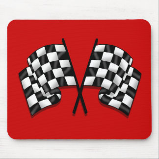 Seidiger schauender karierter Flaggengang des Mousepad