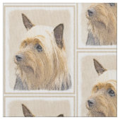 Seidiger Terrier-Malerei - niedliche ursprüngliche Stoff (Nahaufnahme)