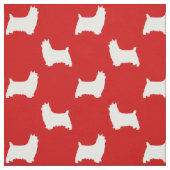 Seidiger Terrier-Silhouette-Muster Stoff (Muster)