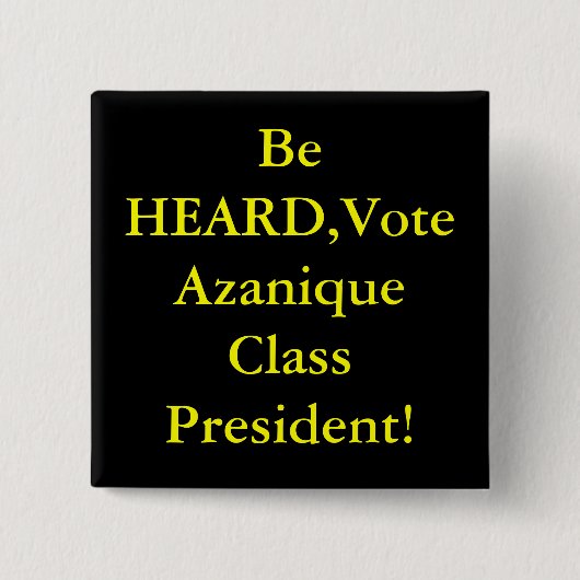 Seien, Abstimmung Azanique Klassen-Präsident Button (Vorderseite)