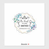 Seien freundlich zueinander aufkleber (Blatt)