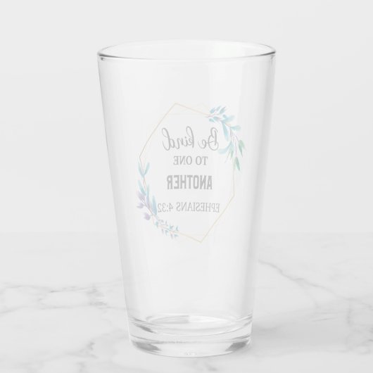 Seien freundlich zueinander glas (Rückseite)