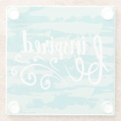 Seien inspiriert Sie Glasuntersetzer (Rückseite)