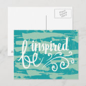 Seien inspiriert Sie Postkarte (Vorne/Hinten)