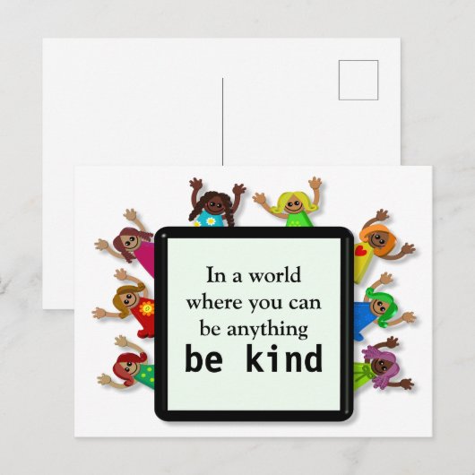 Seien Kinder Postkarte (Vorne/Hinten)