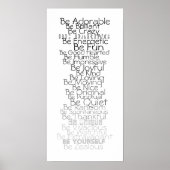 Seien Sie ABCs für Kinderzimmer Poster (Vorne)