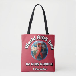 Seien Sie Aids bewusst. Welt-AIDS-Tag. Tasche