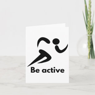 Seien Sie aktiv - laufen für Wellness-Aufkleber Karte