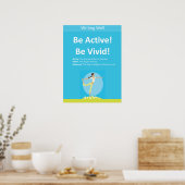 Seien Sie aktiv! Pädagogik Poster (Küche)