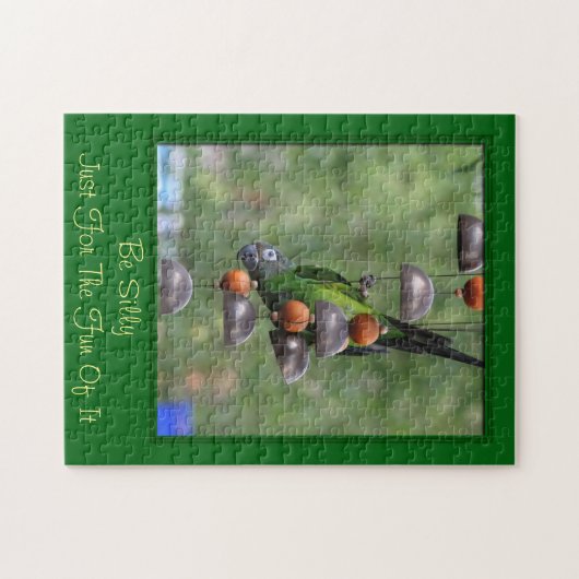 Seien Sie Albern inspirierender Zitat-Parrot Puzzle (Horizontal)