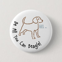 Seien Sie alle, die Sie Beagle-Knopf können