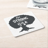 Seien Sie als Eiche stark Rechteckiger Pappuntersetzer (angewinkelt)