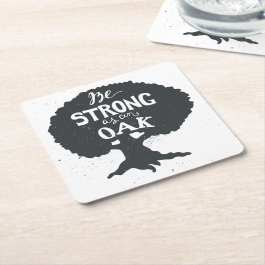 Seien Sie als Eiche stark Rechteckiger Pappuntersetzer (angewinkelt)