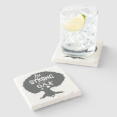 Seien Sie als Eiche stark Steinuntersetzer (Seitenansicht)