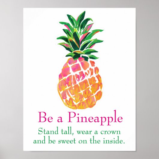 Seien Sie Ananas Art Print Poster (Vorne)