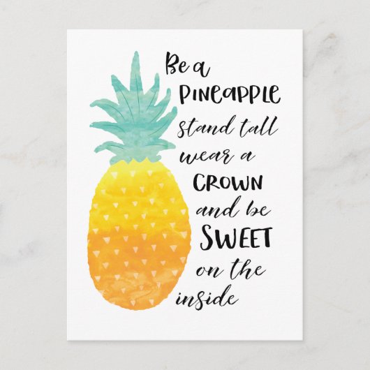 Seien Sie Ananas Postkarte (Vorderseite)