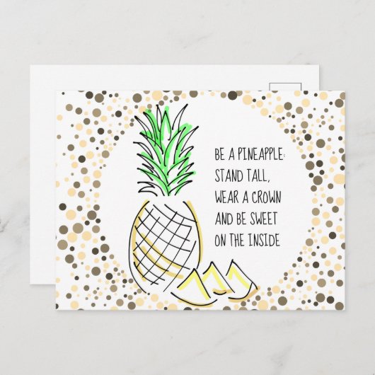 Seien Sie Ananas Postkarte (Vorne/Hinten)