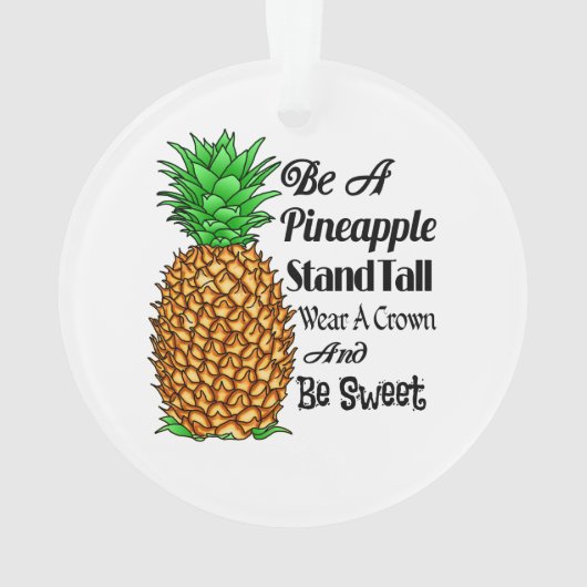 Seien Sie Ananas Stall tragen eine Kronenrübe Süße Ornament (Rückseite)