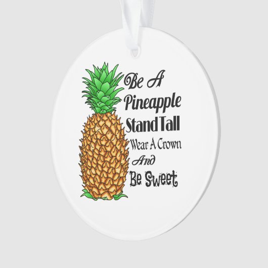 Seien Sie Ananas Stall tragen eine Kronenrübe Süße Ornament (Vorderseite)