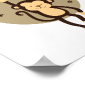 Seien Sie anders als der Kawaii Brown-Affe, der au Poster (Ecke)