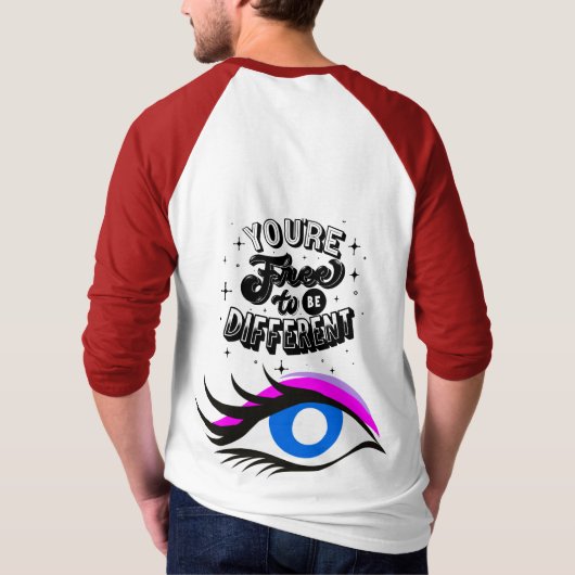 Seien Sie anders" Männer-Slogan-T - Shirt (Rückseite)