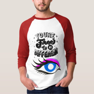 Seien Sie anders" Männer-Slogan-T - Shirt