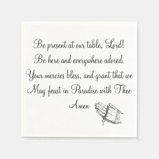 Seien Sie anwesend an unserem Tisch Lord Serviette (Vorderseite)