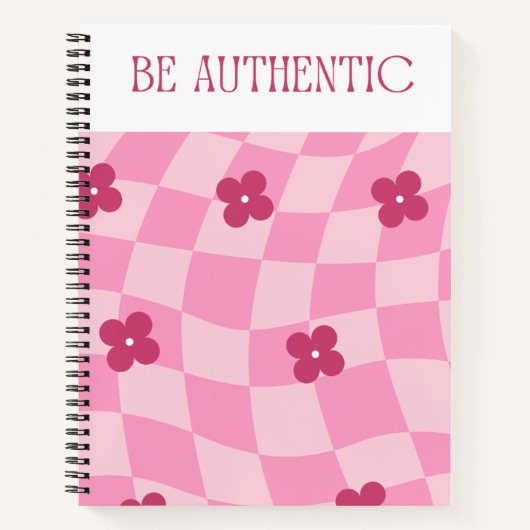 Seien Sie authentisch rosa SpiralNotebook - Bleibe Notizblock (Vorderseite)