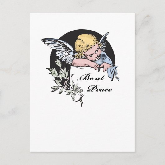 Seien Sie bei Peace Angel Postkarte (Vorderseite)