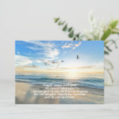 Seien Sie bei Peace Christlich Scripting Beach Sce Einladung (Stehend Vorderseite)