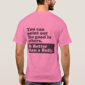 Seien Sie besser als ein Tyrann - unterstreichen T-Shirt (Rückseite)