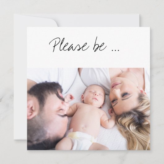 Seien Sie bitte die Foto-Karte unserer Eltern für  Karte (Vorderseite)