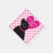 Seien Sie bitte mein Valentine Black Dog Paper Nap Serviette (Ecke)