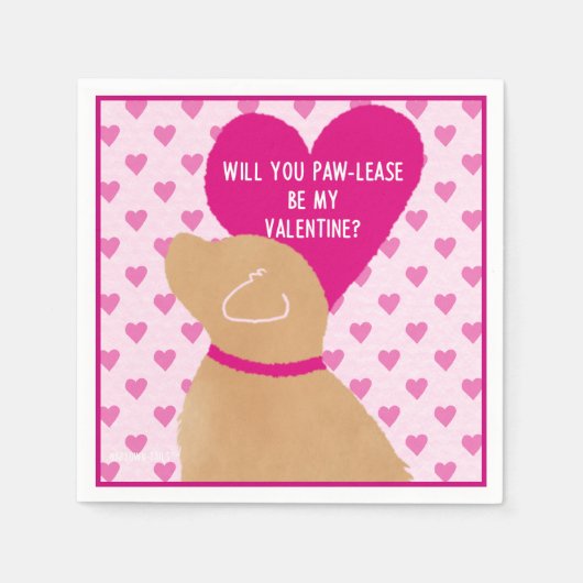 Seien Sie bitte mein Valentinpapier Napkin Serviette (Vorderseite)