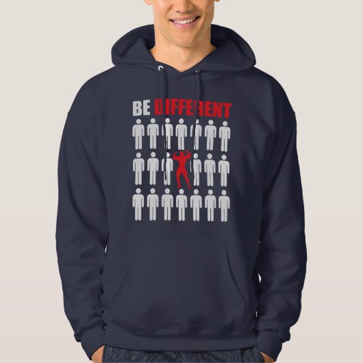 Seien Sie - Bodybuilder unterschiedlich Hoodie (Vorderseite)