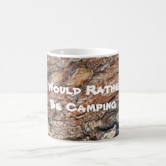 Seien Sie Camping Bäume Bark Foto rustikal Kaffeetasse (Mittel)