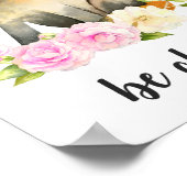 Seien Sie clever | Holz Fox Kinderzimmer Art Poster (Ecke)