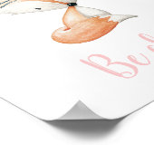 Seien Sie clever Niedlicher Baby Fox Watercolor Bo Poster (Ecke)