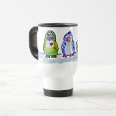 Seien Sie Coolen Cartoon Pinguine Travel Mug Reisebecher (Vorderseite Links)