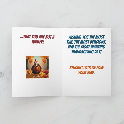 Seien Sie dankbar, dass Sie kein türkischer Ernted Karte (Innenseite)