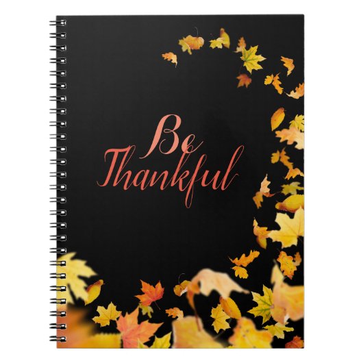 Seien Sie dankbar HerbstHerbstlaub NOTEBOOK Notizblock (Vorderseite)