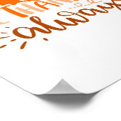 Seien Sie dankbar, immer Erntedank Letting Zitat Poster (Ecke)